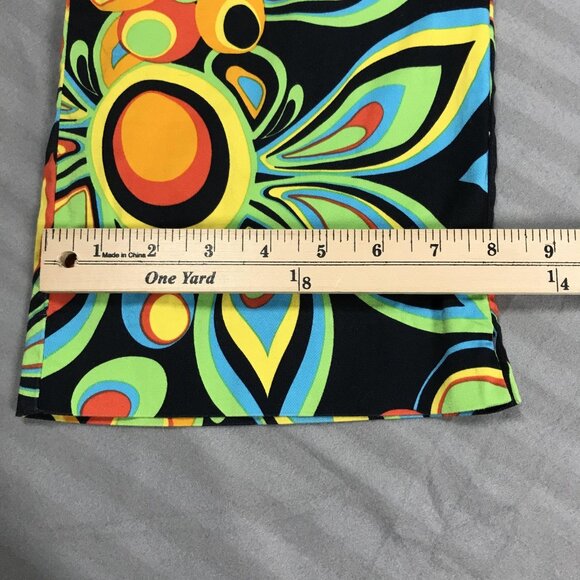 Loudmouth Golf Pants Mens 34x32 Black Multicolor Psychedelic Floral Stretch - Picture 16 of 16